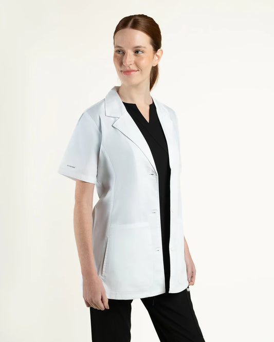 DELANTAL MUJER BLANCO MANGA CORTA SCORPI