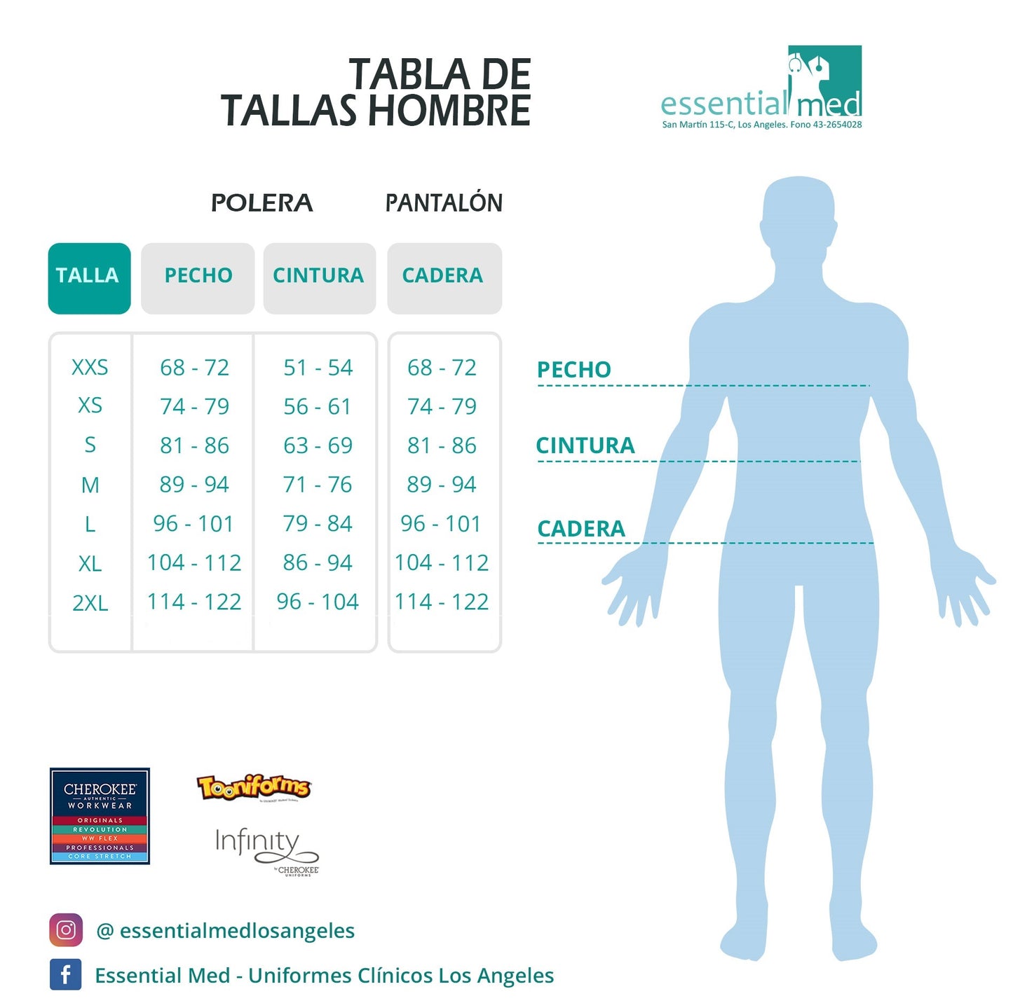 POLERA CHEROKEE INFINITY CK900A AZUL MARINO